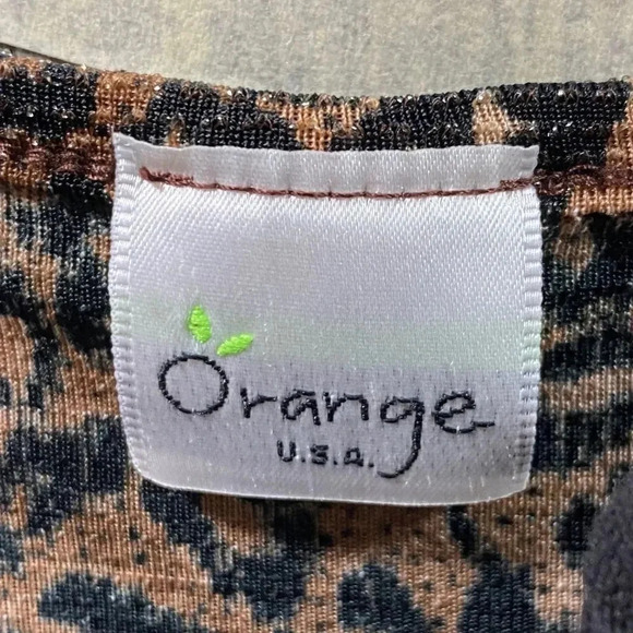 Sparkly Cheetah Print Spaghetti Strap Top Sz Small - Picture 3 of 4